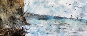 Tablou - Recif, acuarelă (120x50 cm)