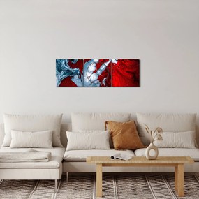 Tablou cu pete abstarcte (cu ceas) (90x30 cm)