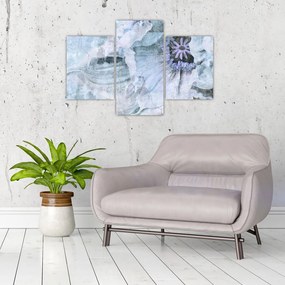 Tablou - Frescă florală pe un perete de cărămidă (90x60 cm)