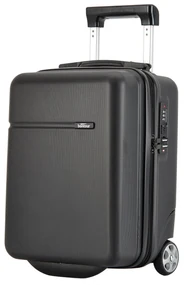 Valisa de cabină Bontour CabinOne poate fi transportată gratuit pe zborurile WIZZAIR în culoarea neagră (40x30x20 cm)