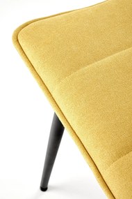 Scaun tapitat K493 mustariu - H92 cm