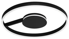 Lustra circulara aluminiu negru LED CCT SIENA 60cm