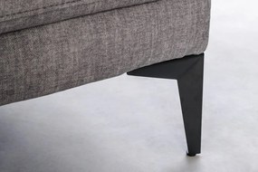 Coltar cu sezlong dreapta, Catifea gri inchis, MANHATTAN 295cm