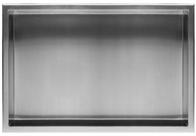 Raft incastrat pentru baie 30x60 argintiu periat