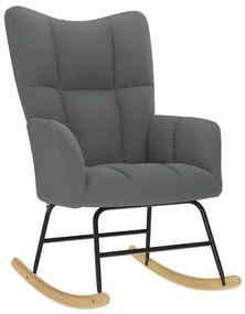 vidaXL Scaun balansoar, gri închis, material textil