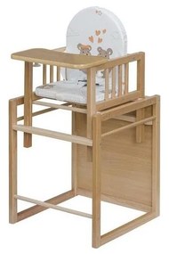 COSING - Scaun de masă pentru copii 2-în-1 Viktoria fag/alb