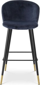 Scaun de bar design elegant LUX Volante, albastru 115734 HZ