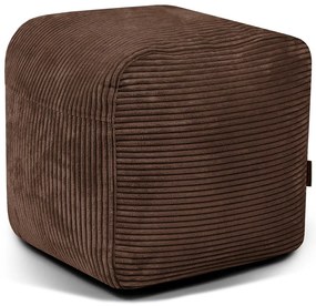 Fotoliu bean bag maro închis cu tapițerie din catifea reiată Plus 50 Lounge – SLOWDOWN