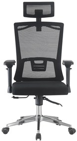 Scaun ergonomic, inaltime reglabila, umeras, Negru