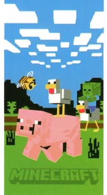 Carbotex Prosop pentru copii Minecraft Porc șiRață, 70 x 140 cm