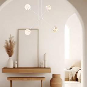 Lustră pe tijă Argon 1841 ABSOS 4xE14/7W/230V alb