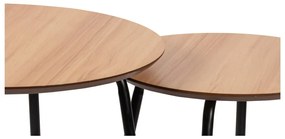 Măsuțe de cafea în culoare naturală 2 buc. rotunde ø 55 cm Luke – Bonami Essentials