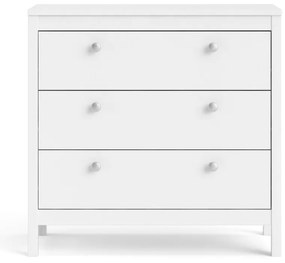 Comodă albă joasă 82x80 cm Madrid – Tvilum