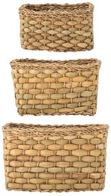 Coșuri de depozitare 3 buc. din iarbă-de-mare 26x16x16 cm Ramon – Bloomingville