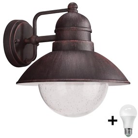 Aplică de exterior cu bec și senzor crepuscular Philips 1xE27/9W/230V IP44