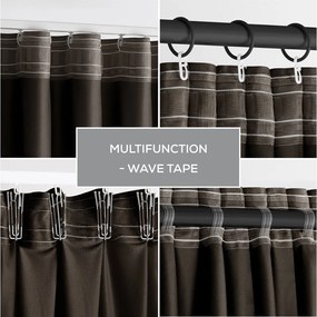 Draperie maro dimout (semi-opacă) din catifea 140x270 cm – Restilo