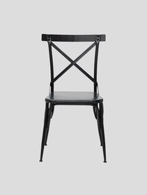 Scaun exterior negru din metal Alto