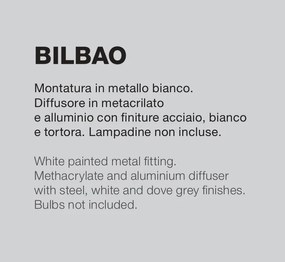 Plafoniera moderna BILBAO 80x28cm, alb, gri sau argintiu