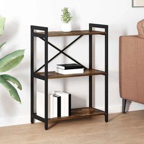vidaXL Bibliotecă Stejar afumat 60 x 30 x 83 cm Lemn compozit