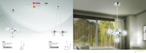 Lustra, Pendul design modern, finisaj crom, diametru 32cm, Briella 2624 RX