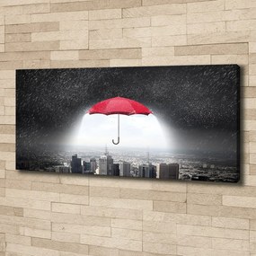 Tablou canvas Umbrela deasupra orașului