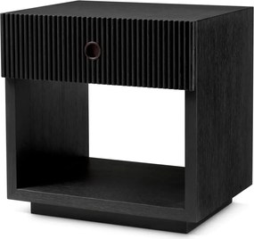 Noptiera design LUX, Furnir de stejar gri carbune, Dimitrios