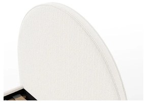 Pat single alb tapițat cu somieră 90x200 cm MOON – Vipack