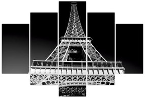 Tablou - Turnul Eiffel, alb-negru (150x105 cm)