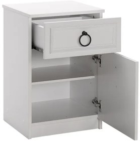 Noptieră 63x40 cm alb