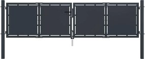 vidaXL Poartă de grădină din oțel 300x75 cm antracit