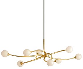 Candelabru LUX, realizat manual, design modern, SIGNATURE cu 8 surse de lumina