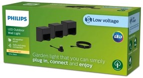 SET 3x aplică LED de exterior Philips GRITS LED/1,5W/24/230V IP44