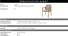 Scaun pentru exterior, design LUX, Honolulu