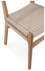 Scaune de dining în culoare naturală 2 buc. din lemn de arbore de cauciuc Biel – MOME