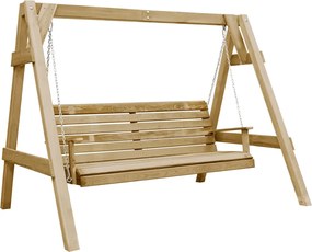 vidaXL Balansoar de grădină, 205 x 150 x 157 cm, lemn de pin tratat