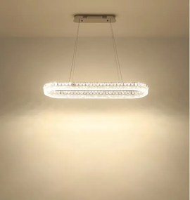 Globo 67387-40 - Candelabru LED reglabil pe cablu LAUREL 40W/230V sticlă clară+telecomandă