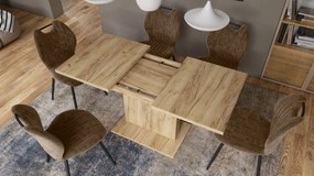 Mazzoni ASTON MINI Stejar Craft Auriu - MĂSUȚĂ DE CAFEA MODERNĂ EXTENSIBILĂ REGLABILĂ PE ÎNĂLȚIME MASĂ TRANSFORMABILĂ