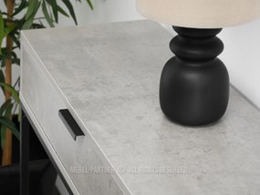 Măsuță consolă Norma M (beton + negru). 1110820