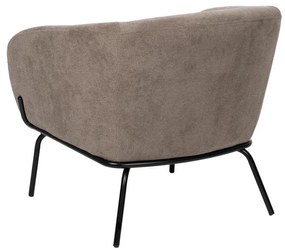 Fotoliu taupe cu tapițerie din chenille Classic – Ixia
