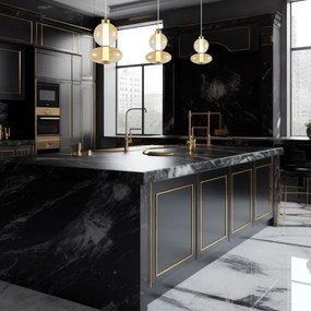 Lustră LED pe cablu DAPHNE LED/12W/230V auriu