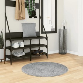 vidaXL Covor pufos &quot;PAMPLONA&quot; cu fire înalte, gri modern, Ø 80 cm