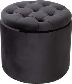 Taburete cu spatiu de depozitare Modern Barock 50cm, negru