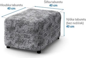 Gaico Huse bielastice MARMO gri taburet (40 x 40 x 40 cm)