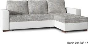 Colțar lemn masiv Extensibil Nelia 237x150cm Ladă Depozitare Personalizabil - Sawana 05/ Soft 17, Universal