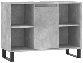 831640 vidaXL Dulap pentru baie, gri beton, 80x33x60 cm, lemn compozit