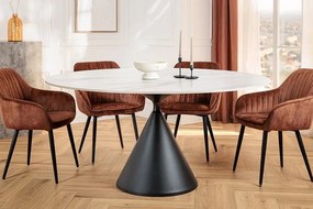 Masa rotunda SIGNATURE 135cm ceramica alba