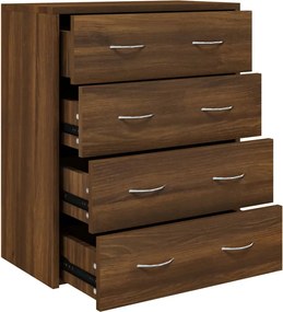 vidaXL Servantă cu 4 sertare, stejar maro, 60x30,5x71 cm