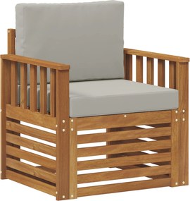 vidaXL Set de canapele de exterior cu pernă natural 71 x 63 x 73 cm