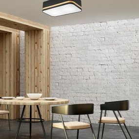 Plafonieră SIRJA SQUARE STRIPE 2xE27/15W/230V negru/auriu