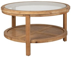 Masuta de cafea decorativa, din lemn de pin, Natur, 75 cm. Firmin